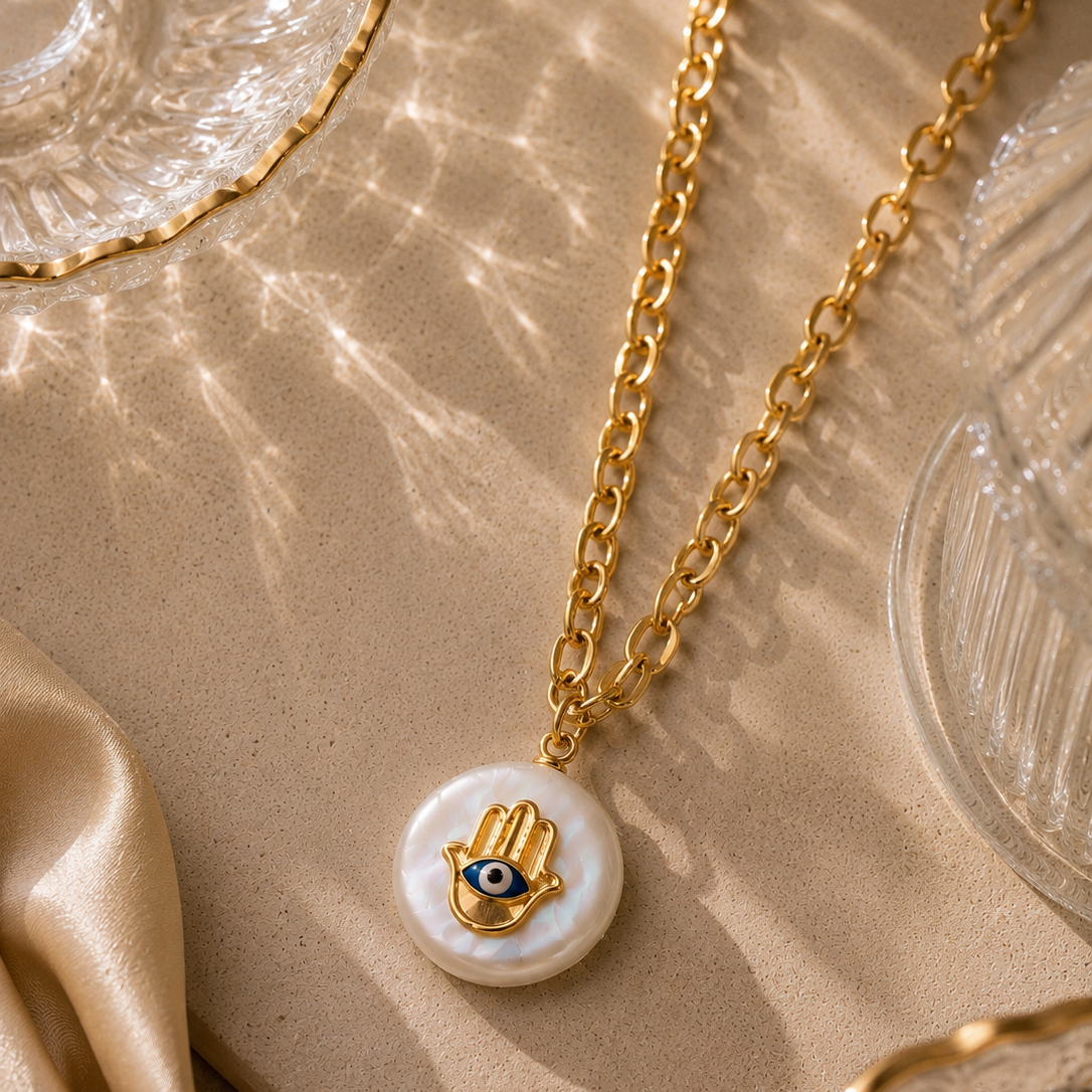 Hamsa wrap around bracelet & pendant