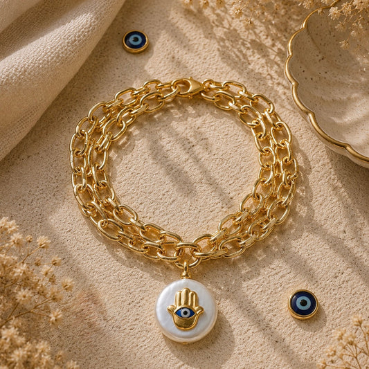 Hamsa wrap around bracelet & pendant