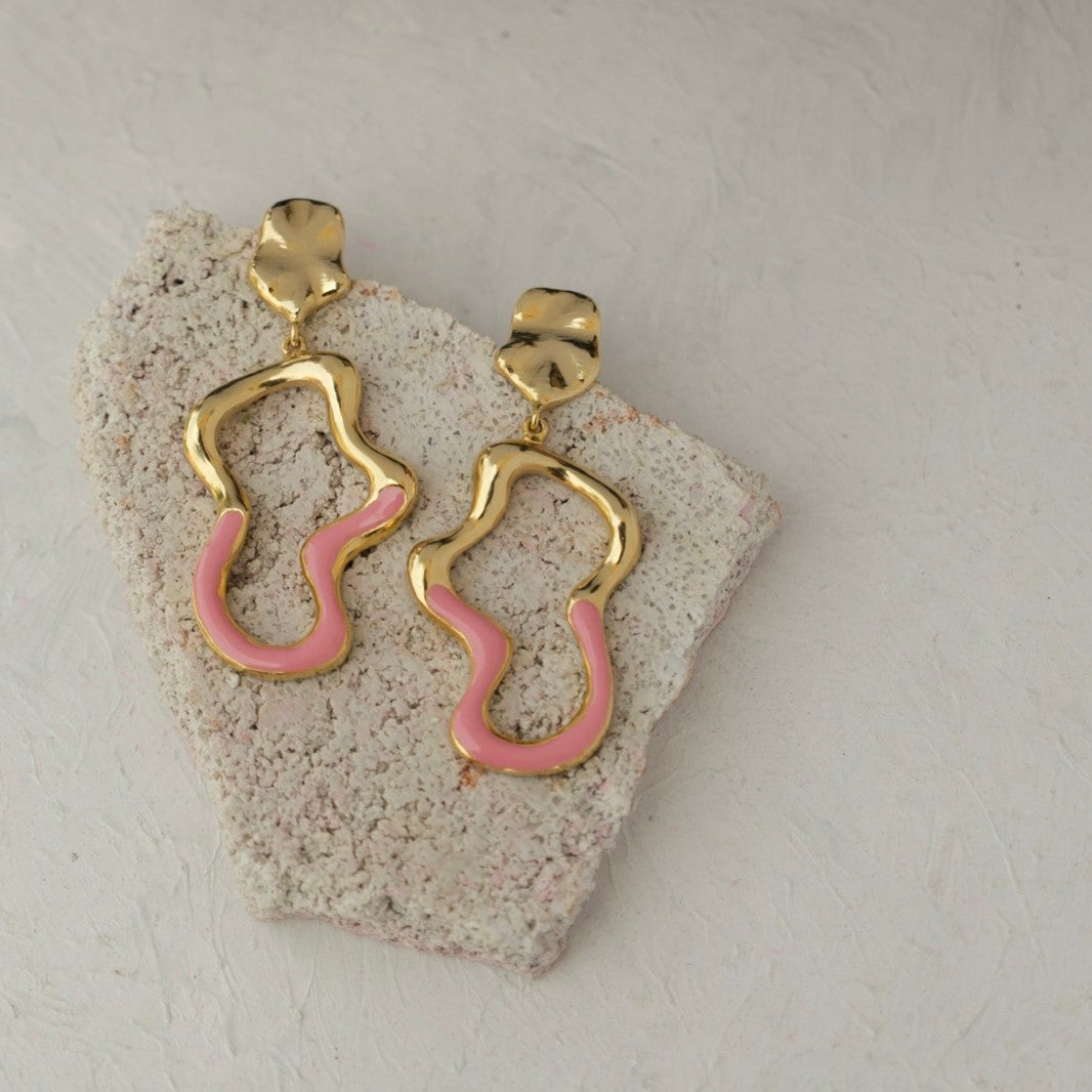 Klara Earrings (Flamingo Pink)