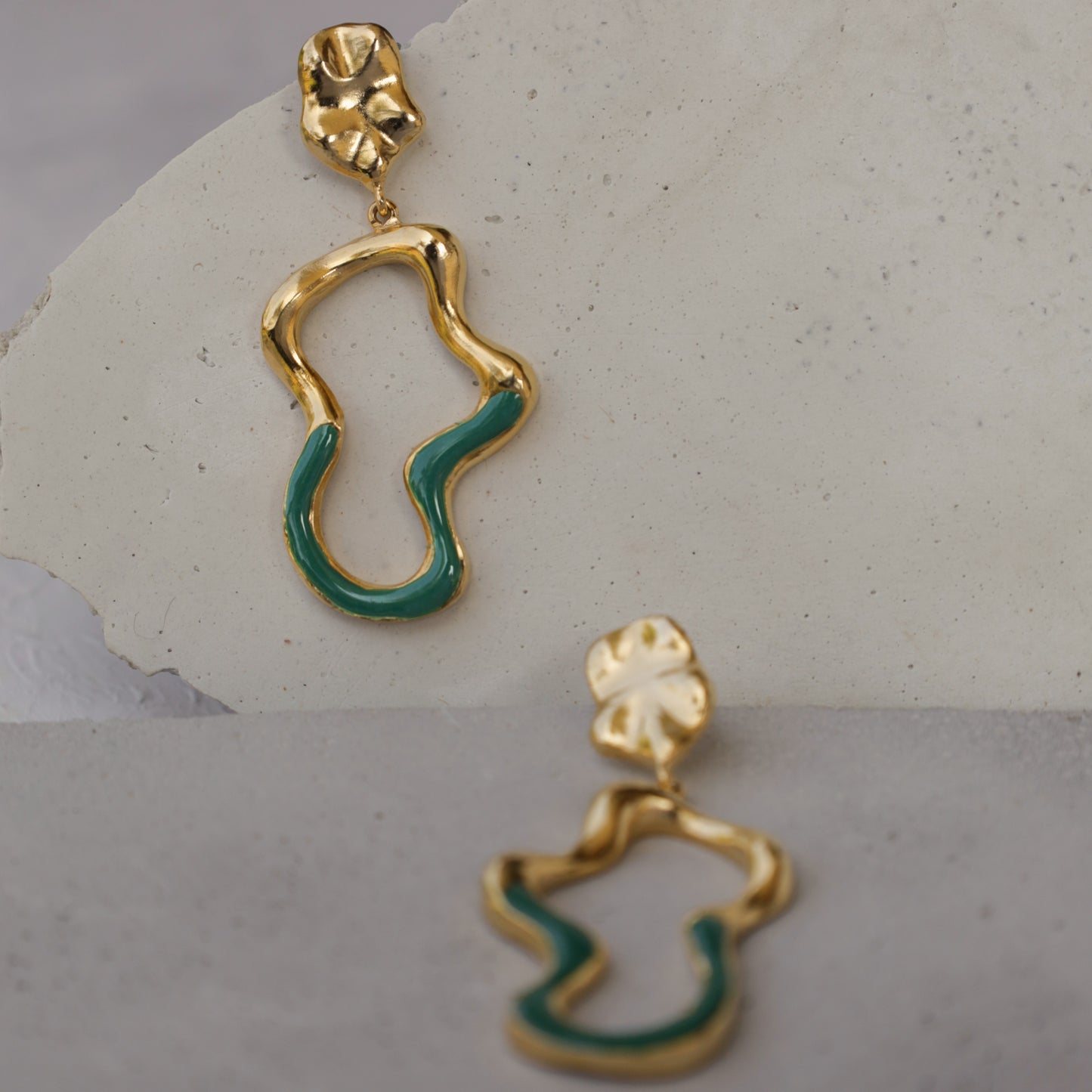 Klara Earrings (Bottle Green)