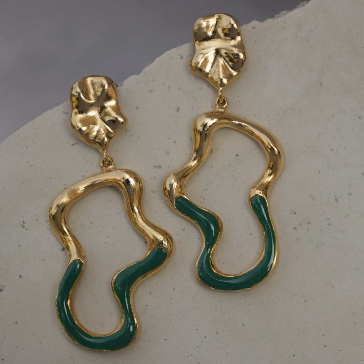 Klara Earrings (Bottle Green)